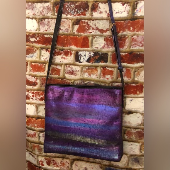 Kate Spade NY Metallic Mult Color Leather Crossbody Bag CUSTOM DESIGN Authentic - Picture 6 of 14